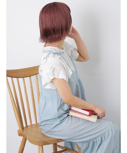 ehka sopo（エヘカソポ）の「前後2WAY小花柄キャミワンピース（ワンピース・レディース・オフホワイト/サックスブルー/ネイビー・F）」の6枚目の写真