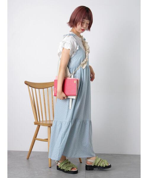 ehka sopo（エヘカソポ）の「前後2WAY小花柄キャミワンピース（ワンピース・レディース・オフホワイト/サックスブルー/ネイビー・F）」の10枚目の写真