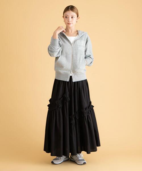 URBAN RESEARCH Sonny Label（アーバンリサーチサニーレーベル）の「フリルディテールコットンスカート（スカート・レディース・ブラック/ホワイト・FREE）」の7枚目の写真