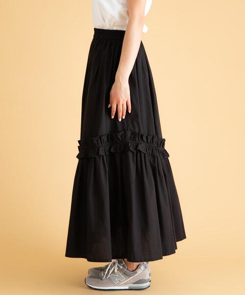 URBAN RESEARCH Sonny Label（アーバンリサーチサニーレーベル）の「フリルディテールコットンスカート（スカート・レディース・ブラック/ホワイト・FREE）」の11枚目の写真