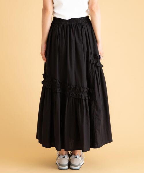 URBAN RESEARCH Sonny Label（アーバンリサーチサニーレーベル）の「フリルディテールコットンスカート（スカート・レディース・ブラック/ホワイト・FREE）」の12枚目の写真