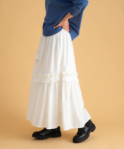 URBAN RESEARCH Sonny Label（アーバンリサーチサニーレーベル）の「フリルディテールコットンスカート（スカート・レディース・ブラック/ホワイト・FREE）」の16枚目の写真