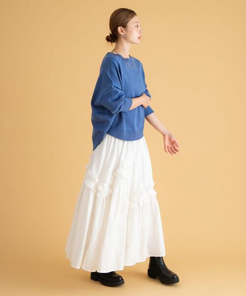 URBAN RESEARCH Sonny Label（アーバンリサーチサニーレーベル）の「フリルディテールコットンスカート（スカート・レディース・ブラック/ホワイト・FREE）」の20枚目の写真