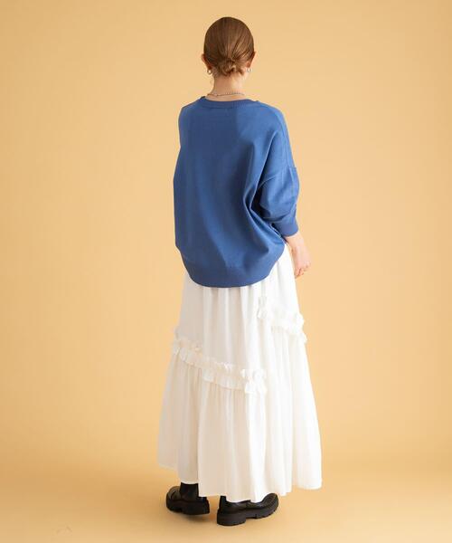 URBAN RESEARCH Sonny Label（アーバンリサーチサニーレーベル）の「フリルディテールコットンスカート（スカート・レディース・ブラック/ホワイト・FREE）」の21枚目の写真