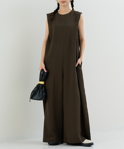 refinedworks（リファインドワークス）の「【refinedworks】着こなし自在な オールインワン！（サロペット/オーバーオール・レディース・ブラック/ブラウン・FREE）」の10枚目の写真