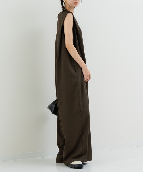 refinedworks（リファインドワークス）の「【refinedworks】着こなし自在な オールインワン！（サロペット/オーバーオール・レディース・ブラック/ブラウン・FREE）」の12枚目の写真