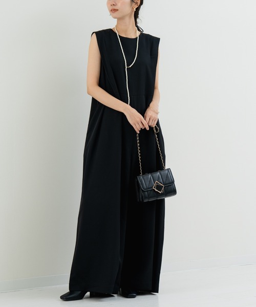 refinedworks（リファインドワークス）の「【refinedworks】着こなし自在な オールインワン！（サロペット/オーバーオール・レディース・ブラック/ブラウン・FREE）」の3枚目の写真