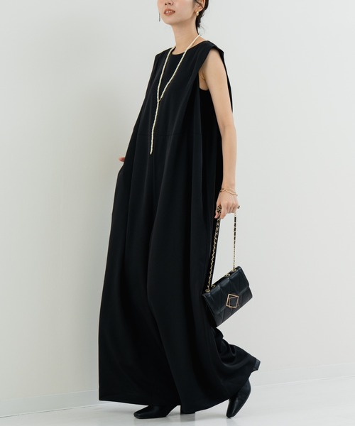 refinedworks（リファインドワークス）の「【refinedworks】着こなし自在な オールインワン！（サロペット/オーバーオール・レディース・ブラック/ブラウン・FREE）」の9枚目の写真