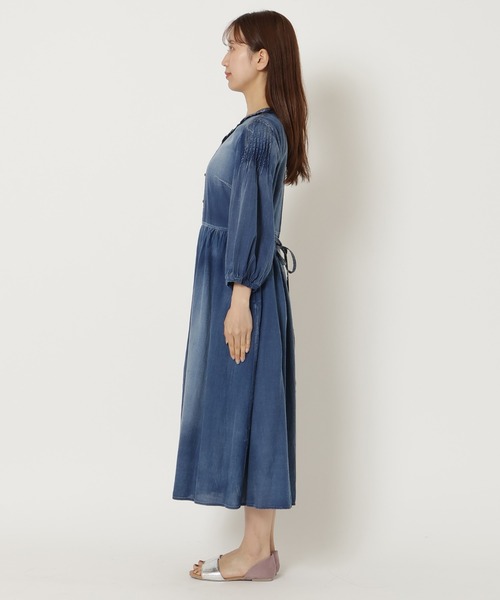 Rose Tiara(ローズティアラ)の「【手洗いOK】デニムワンピース(ワンピース・レディース・ネイビー・38)」の13枚目の写真