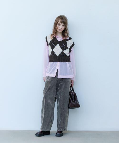 KBF（ケイビーエフ）の「コーデュロイコクーンパンツ（その他パンツ・レディース・ブラウン系その他/ブラック/ブラウン・36/38）」の18枚目の写真