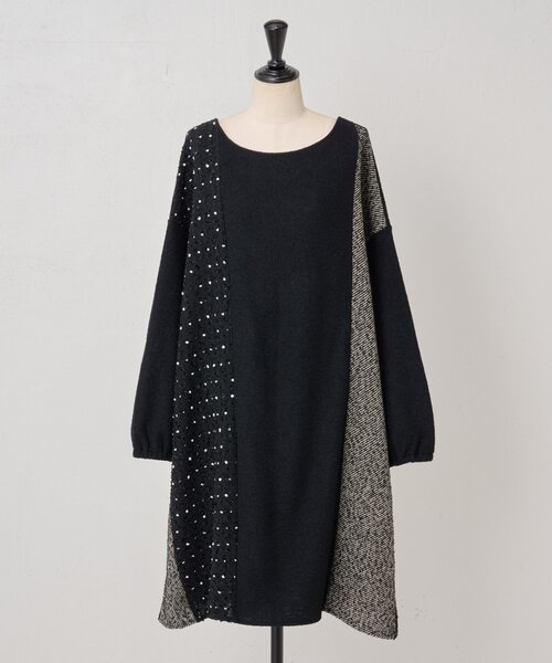 前後パッチワークミディワンピース（ワンピース）｜BEARDSLEY