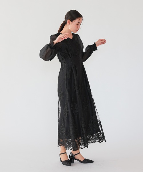 haremode(ハレモード)の「クラシカルエンブロイダリードレス(ドレス・レディース・ブラック/ライトグレー/ベージュ・S/M)」の8枚目の写真