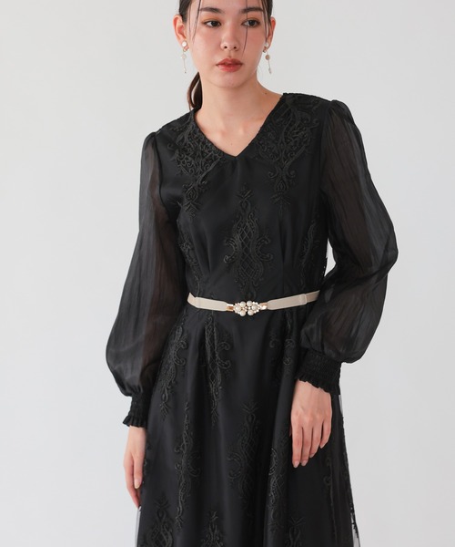 haremode(ハレモード)の「クラシカルエンブロイダリードレス(ドレス・レディース・ブラック/ライトグレー/ベージュ・S/M)」の9枚目の写真