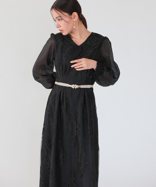 haremode(ハレモード)の「クラシカルエンブロイダリードレス(ドレス・レディース・ブラック/ライトグレー/ベージュ・S/M)」の10枚目の写真