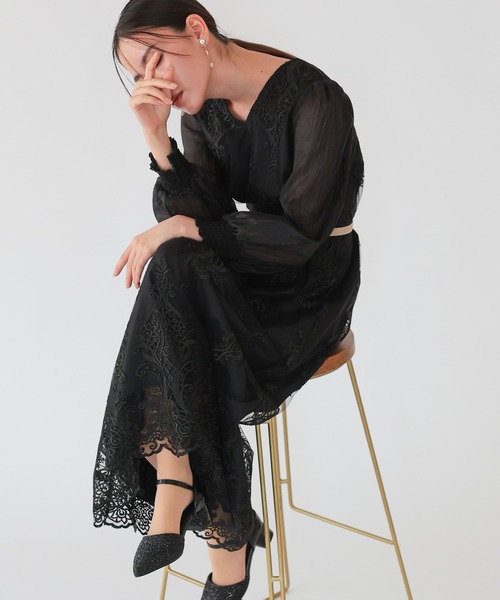 haremode(ハレモード)の「クラシカルエンブロイダリードレス(ドレス・レディース・ブラック/ライトグレー/ベージュ・S/M)」の13枚目の写真