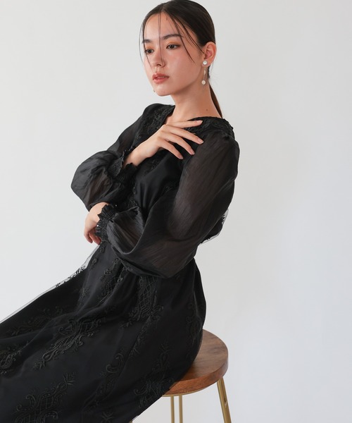 haremode(ハレモード)の「クラシカルエンブロイダリードレス(ドレス・レディース・ブラック/ライトグレー/ベージュ・S/M)」の14枚目の写真