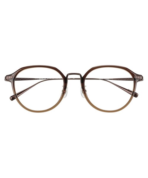 UNITED ARROWS（ユナイテッドアローズ）の「Zoff｜UNITED ARROWS｜ボストン型 メガネ [Casual] 伊達メガネ 度付き[レンズ交換券付き]ユニセックス  ユナイテッドアローズ（メガネ・レディース・ブラック/ブラウン/ブラウン系8・FREE）」の3枚目の写真
