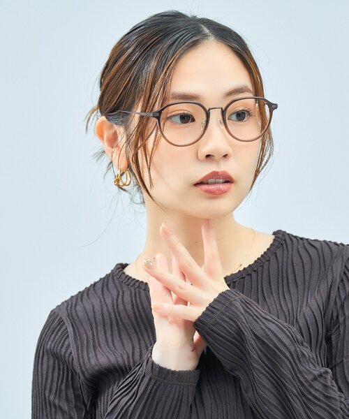 UNITED ARROWS（ユナイテッドアローズ）の「Zoff｜UNITED ARROWS｜ボストン型 メガネ [Casual] 伊達メガネ 度付き[レンズ交換券付き]ユニセックス  ユナイテッドアローズ（メガネ・レディース・ブラック/ブラウン/ブラウン系8・FREE）」の9枚目の写真