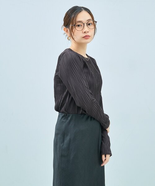 UNITED ARROWS（ユナイテッドアローズ）の「Zoff｜UNITED ARROWS｜ボストン型 メガネ [Casual] 伊達メガネ 度付き[レンズ交換券付き]ユニセックス  ユナイテッドアローズ（メガネ・レディース・ブラック/ブラウン/ブラウン系8・FREE）」の11枚目の写真