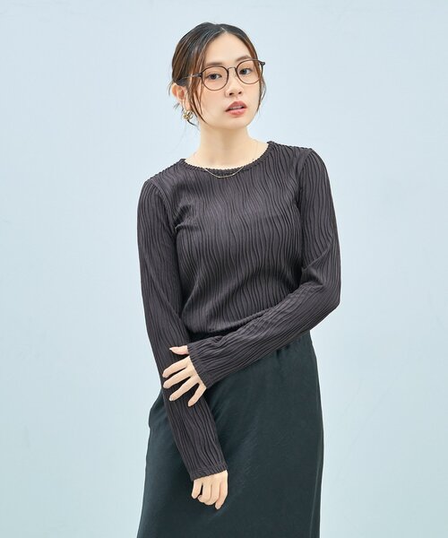 UNITED ARROWS（ユナイテッドアローズ）の「Zoff｜UNITED ARROWS｜ボストン型 メガネ [Casual] 伊達メガネ 度付き[レンズ交換券付き]ユニセックス  ユナイテッドアローズ（メガネ・レディース・ブラック/ブラウン/ブラウン系8・FREE）」の12枚目の写真