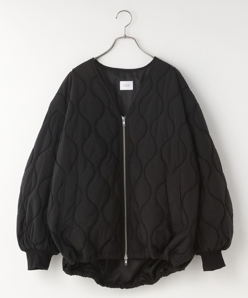 LOWRYS FARM（ローリーズファーム）の「キルティングミドルブルゾン　579778（ブルゾン・レディース・アイボリー/ブラック・FREE）」の6枚目の写真