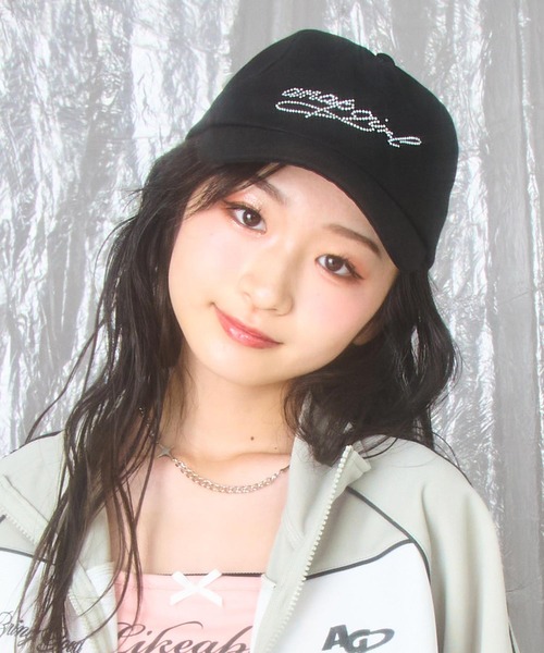 ANAP GiRL(アナップガール)の「ラインストーン ロゴ キャップ(キャップ・キッズ・ブラウン/ブラック/ライトグレー・ONE SIZE)」の10枚目の写真