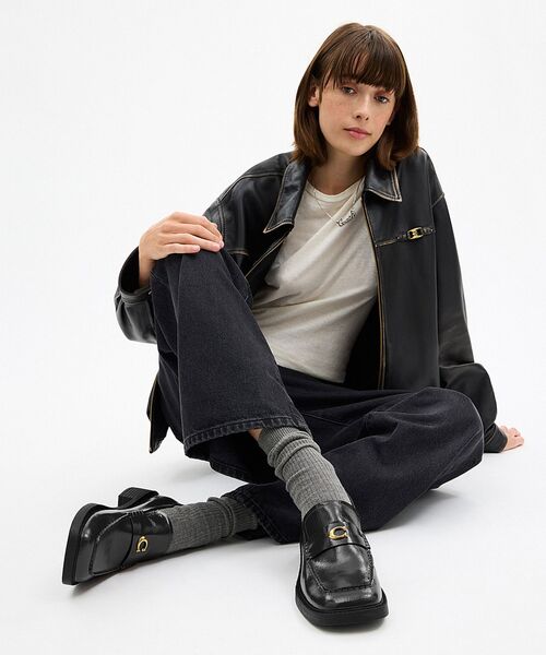 COACH（コーチ）の「ペニー ローファー（ローファー・レディース・ブラック系その他・6.5/8/7/6/5）」の2枚目の写真