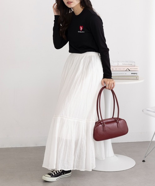 U.S. POLO ASSN.(ユーエスポロアッスン)の「【U.S. POLO ASSN.】ビューティースムースタッチ ハートロングスリーブT ロンT(Tシャツ/カットソー・レディース・ネイビー/ホワイト/ピンク/ブラック・S/M)」の19枚目の写真