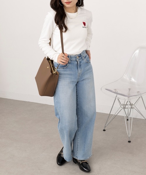 U.S. POLO ASSN.(ユーエスポロアッスン)の「【U.S. POLO ASSN.】ビューティースムースタッチ ハートロングスリーブT ロンT(Tシャツ/カットソー・レディース・ネイビー/ホワイト/ピンク/ブラック・S/M)」の12枚目の写真