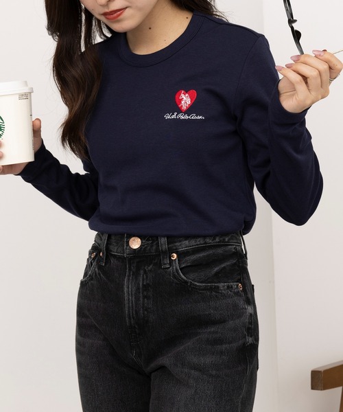 U.S. POLO ASSN.(ユーエスポロアッスン)の「【U.S. POLO ASSN.】ビューティースムースタッチ ハートロングスリーブT ロンT(Tシャツ/カットソー・レディース・ネイビー/ホワイト/ピンク/ブラック・S/M)」の21枚目の写真