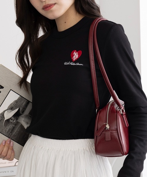 U.S. POLO ASSN.(ユーエスポロアッスン)の「【U.S. POLO ASSN.】ビューティースムースタッチ ハートロングスリーブT ロンT(Tシャツ/カットソー・レディース・ネイビー/ホワイト/ピンク/ブラック・S/M)」の13枚目の写真