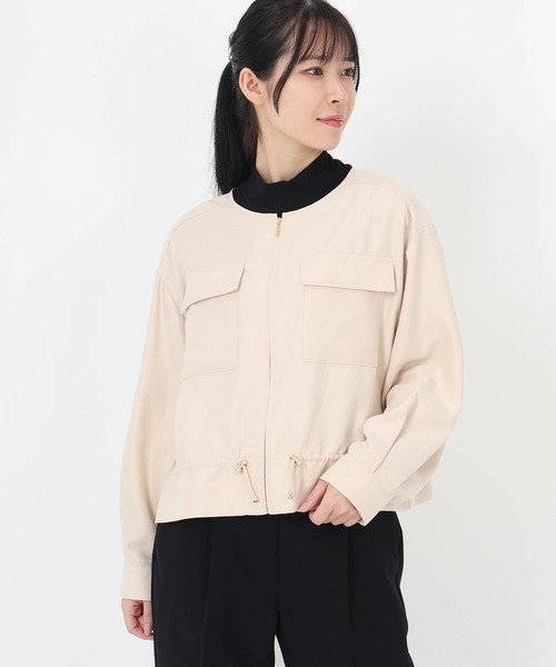 STRAWBERRY-FIELDS（ストロベリーフィールズ）の「ライトコーデュロイ_ライトコーデュロイブルゾン（シャツ/ブラウス・レディース・オフホワイト/モカ・2）」の3枚目の写真