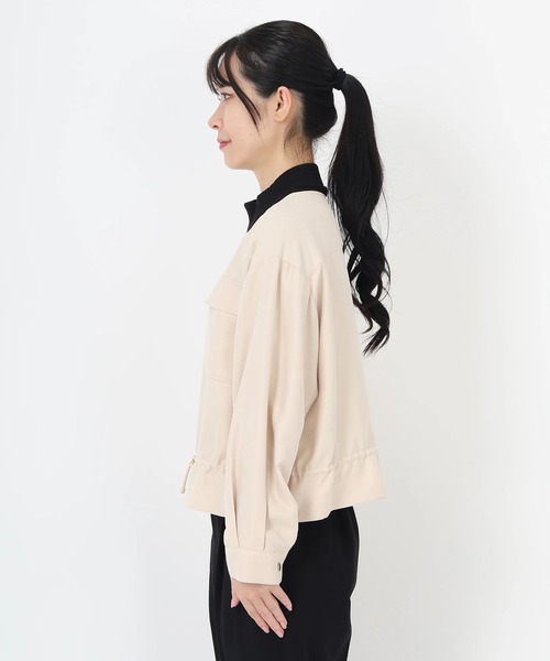 STRAWBERRY-FIELDS（ストロベリーフィールズ）の「ライトコーデュロイ_ライトコーデュロイブルゾン（シャツ/ブラウス・レディース・オフホワイト/モカ・2）」の5枚目の写真