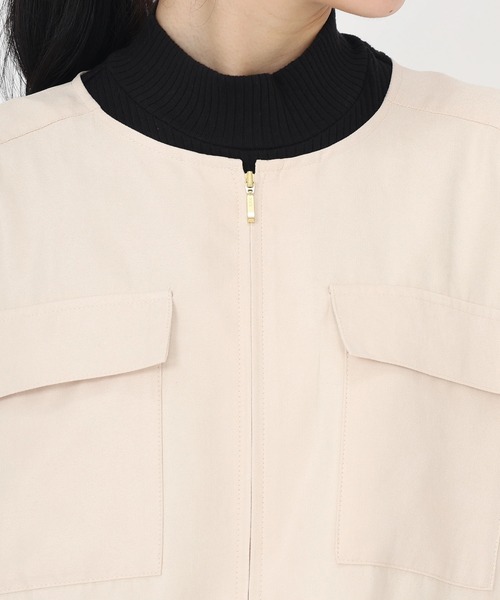 STRAWBERRY-FIELDS（ストロベリーフィールズ）の「ライトコーデュロイ_ライトコーデュロイブルゾン（シャツ/ブラウス・レディース・オフホワイト/モカ・2）」の6枚目の写真