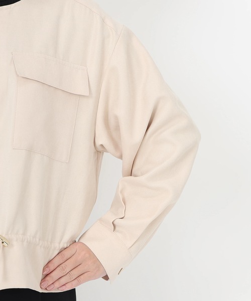 STRAWBERRY-FIELDS（ストロベリーフィールズ）の「ライトコーデュロイ_ライトコーデュロイブルゾン（シャツ/ブラウス・レディース・オフホワイト/モカ・2）」の8枚目の写真