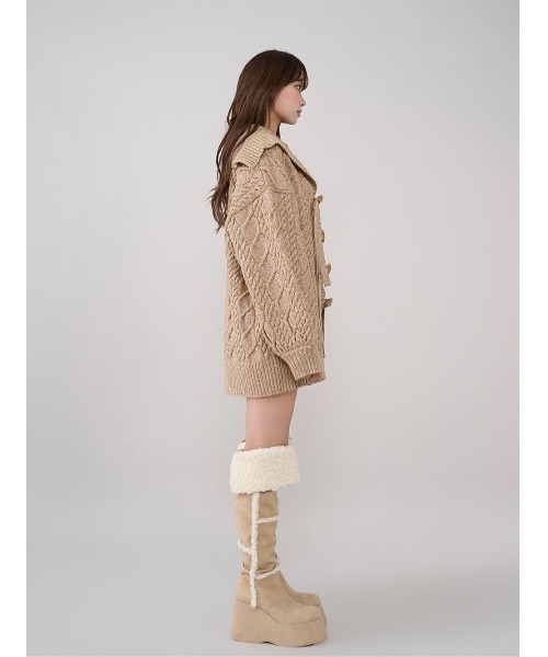 ケーブルアンサンブルニットミニワンピース（ワンピース）｜Darich