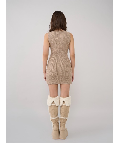ケーブルアンサンブルニットミニワンピース（ワンピース）｜Darich