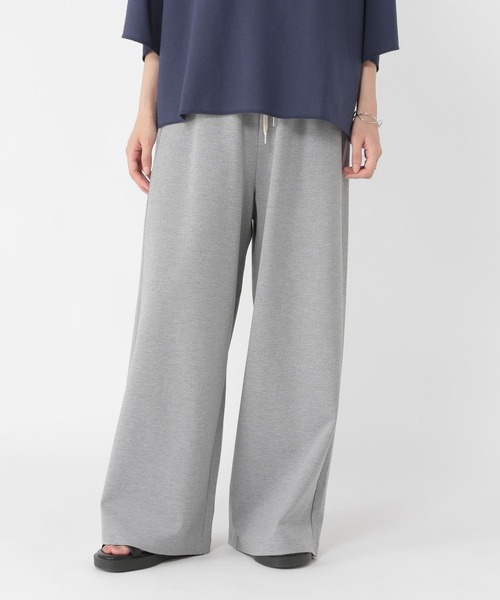 studio CLIP（スタディオクリップ）の「シルケットポンチワイドパンツ[プチ・トールサイズあり]（その他パンツ・レディース・ブラック/オフホワイト/ライトグレー/スモーク・FREE）」の3枚目の写真