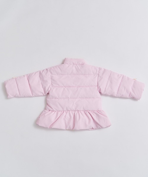 すずノーカラーペプラムジャケット 44 ピンク スマートツイル・ノー