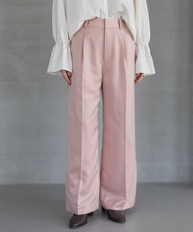 A part by（アパートバイ）の「ブライトサテンストレートパンツ（スラックス）」