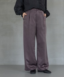 A part by（アパートバイ）の「ブライトサテンストレートパンツ（スラックス）」