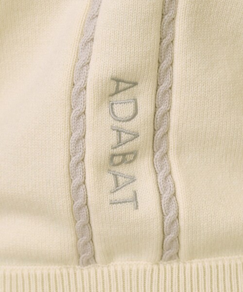 adabat（アダバット）の「【ADABAT NAVY】ハーフジップワイドカラーニット（ニット/セーター・レディース・ネイビー/ベージュ/オフホワイト・42/40/38）」の11枚目の写真