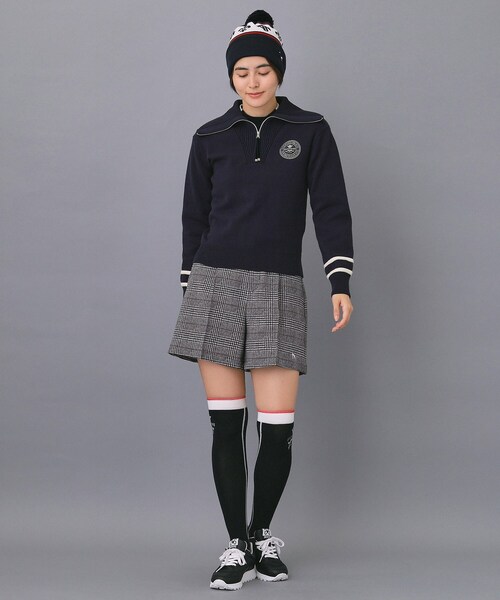 adabat（アダバット）の「【ADABAT NAVY】ハーフジップワイドカラーニット（ニット/セーター・レディース・ネイビー/ベージュ/オフホワイト・42/40/38）」の14枚目の写真