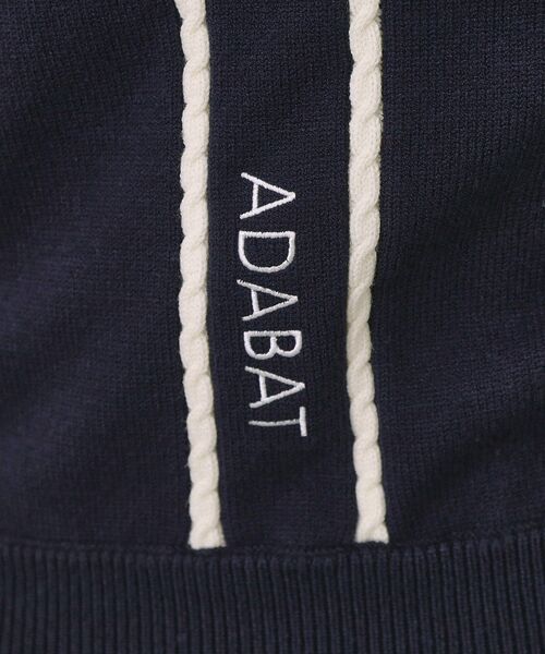 adabat（アダバット）の「【ADABAT NAVY】ハーフジップワイドカラーニット（ニット/セーター・レディース・ネイビー/ベージュ/オフホワイト・42/40/38）」の17枚目の写真