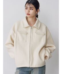 MURUA アウター MURUA（ムルーア） ブルゾン アウター 2WAYカラーフェイクレザー