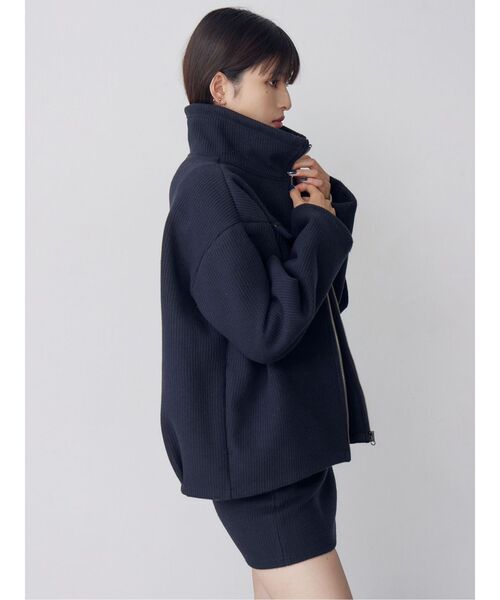 MURUA(ムルーア)の「【セットアップ対応】スタンドZIPブルゾン(ブルゾン・レディース・ネイビー/アイボリー・FREE)」の7枚目の写真