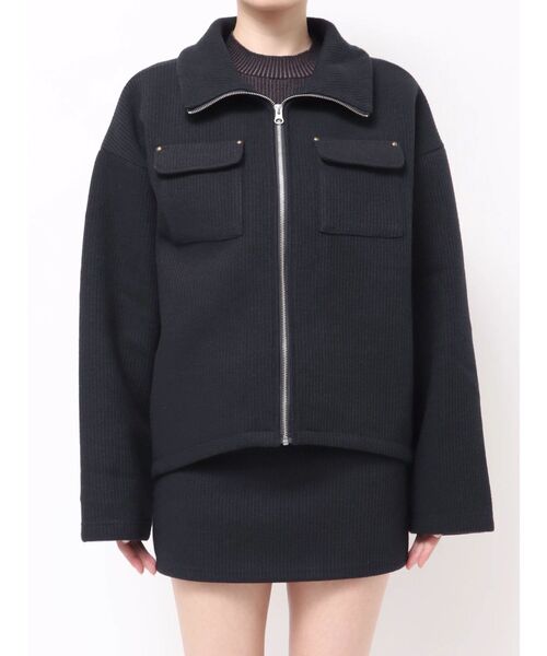 MURUA(ムルーア)の「【セットアップ対応】スタンドZIPブルゾン(ブルゾン・レディース・ネイビー/アイボリー・FREE)」の20枚目の写真