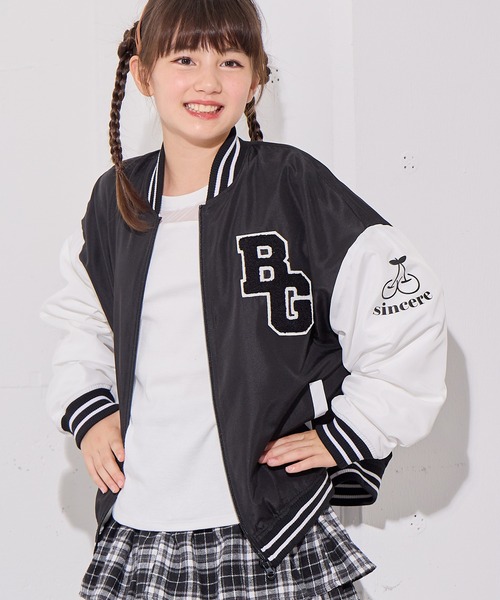  フリーススタジャン ユニセックス 】 NAVY フリース スタジアムジャンパー アウター