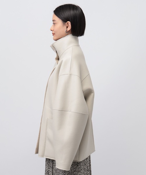 apart by ムートンリバーブルゾン　ライトベージュS A part by アパートバイ ムートンリバーブルゾン ライトベージュ S