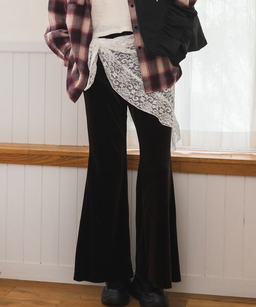 RETRO GIRL（レトロガール）の「ベロアフレアPT（その他パンツ・レディース・ベージュ/ブラウン/ブラック・FREE）」の5枚目の写真